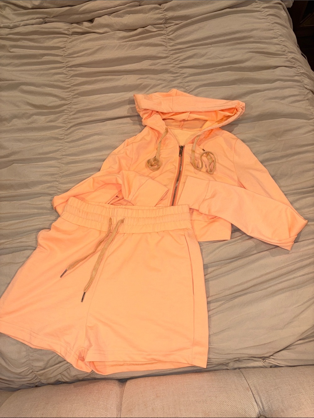 Peach Women's Drawstring matching set